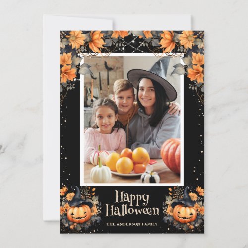 Cute Jack_O_Lanterns Photo Happy Halloween Card