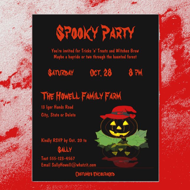 Cute Jack O'Lantern Costume Halloween Party Postcard (Creator Uploaded)