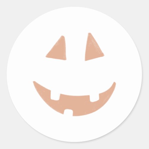 Cute Jack OLantern Pumpkin Happy Halloween Classic Round Sticker