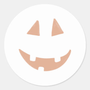 Cute Jack O'Lantern Pumpkin Happy Halloween Classic Round Sticker