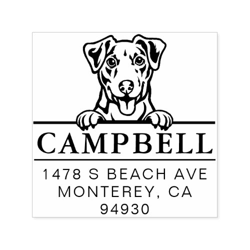 Cute Jack Russel Custom Dog Address Stamp 
