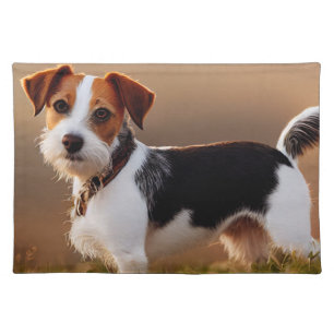 Cute Jack Russel Terrier Dog Photograph Cloth Placemat