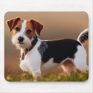 Cute Jack Russel Terrier Dog Photograph Mouse Pad