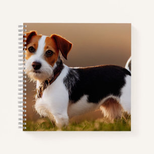 Cute Jack Russel Terrier Dog Photograph Notebook