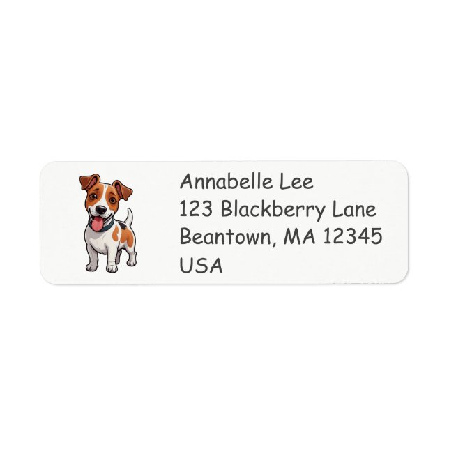 Cute Jack Russel Terrier Label (Front)