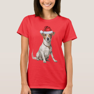 Cute Jack Russell Dog Lover Funny Christmas T-Shirt