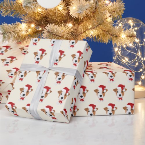 Cute Jack Russell Pattern Christmas Wrapping Paper