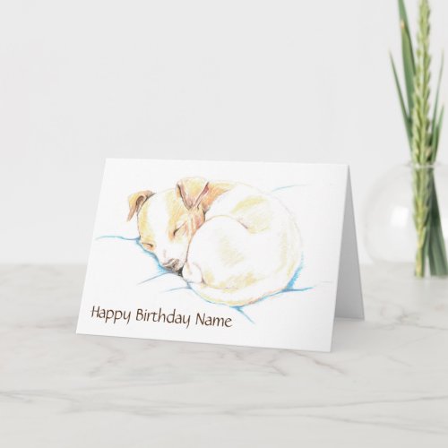 Cute Jack Russell Puppy Dog Birthday Card