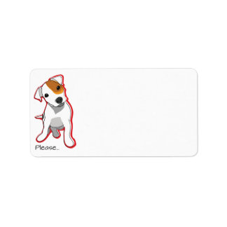 Cute Jack Russell Puppy Return Address Label