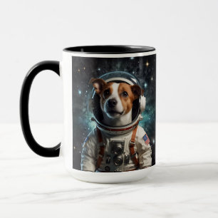 Cute Jack Russell Terrier Astronaut Mug