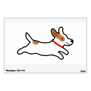 Cute Jack Russell Terrier Cartoon Dog Wall Decal