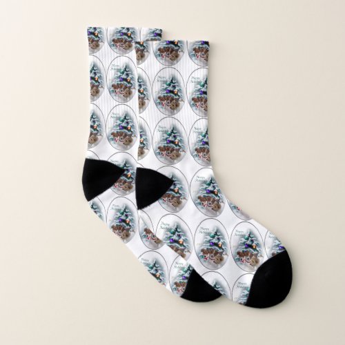 Cute Jack Russell Terrier Christmas Socks