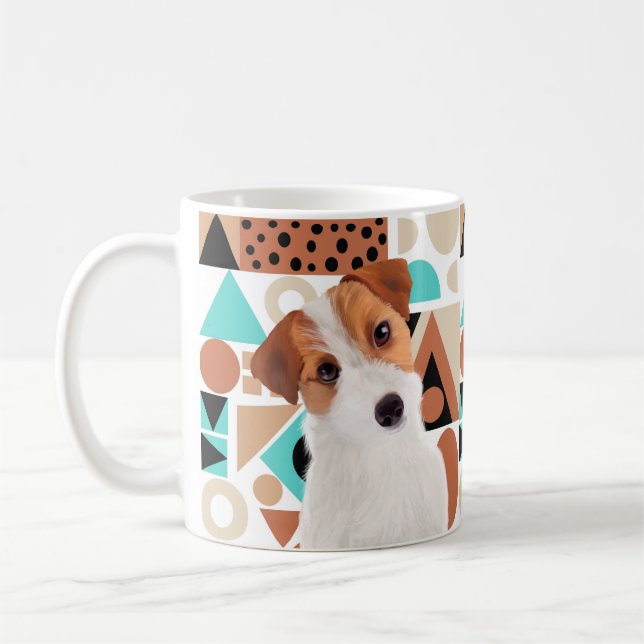 Cute Jack Russell Terrier Face  Coffee Mug (Left)