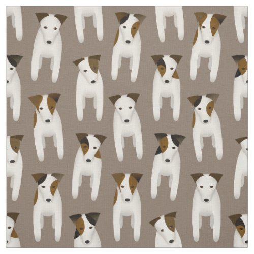 cute Jack Russell Terriers dog pattern Fabric