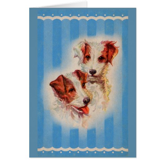 CUTE Jack Russell terriers illustration Cards (Front)