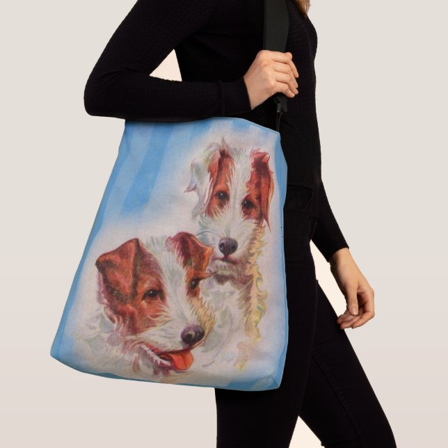 CUTE Jack Russell terriers illustration Crossbody Bag (Close Up)