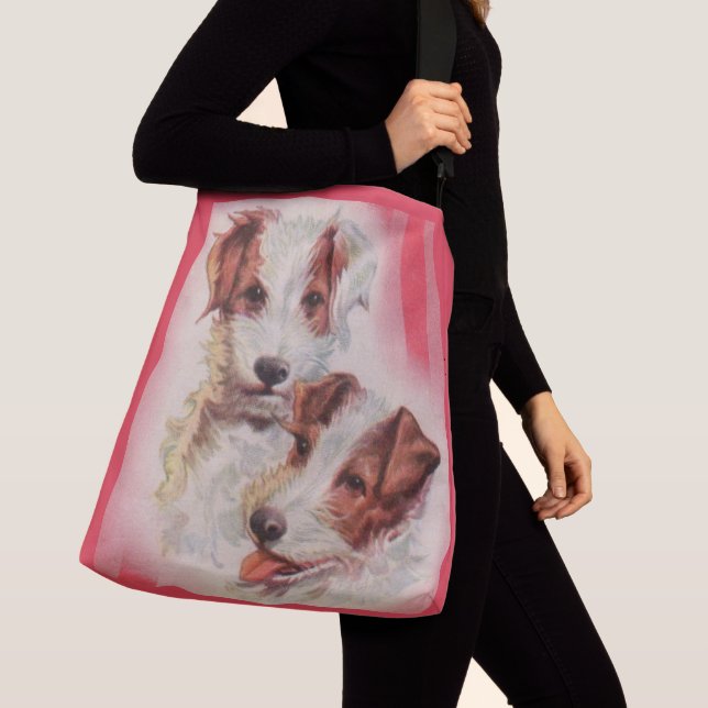 CUTE Jack Russell terriers illustration Crossbody Bag (Close Up)