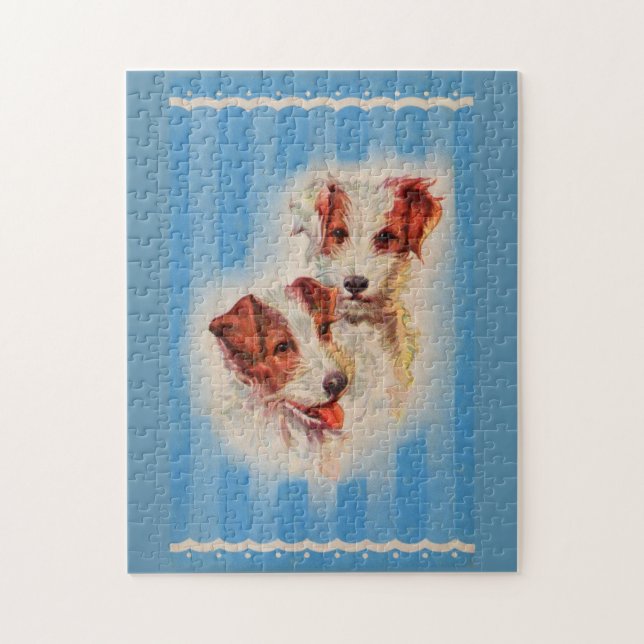 CUTE Jack Russell terriers illustration Jigsaw Puzzle (Vertical)