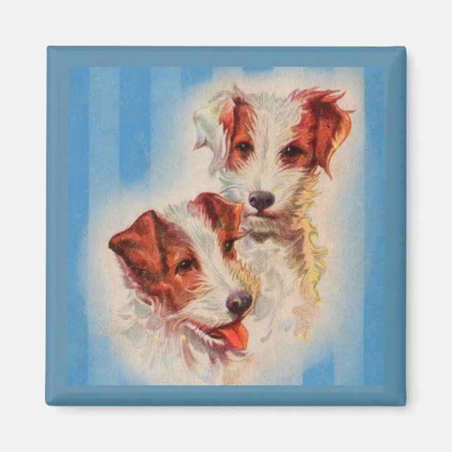 CUTE Jack Russell terriers illustration Magnet (Front)