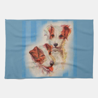 CUTE Jack Russell terriers illustration Towel