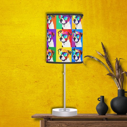 Cute Jack Russell Terriers in pop art style Table Lamp