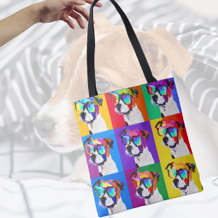 Cute Jack Russell Terriers in pop art style Tote Bag