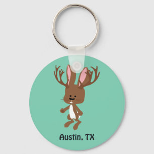 Cute Jackalope - Austin, Texas Keychain