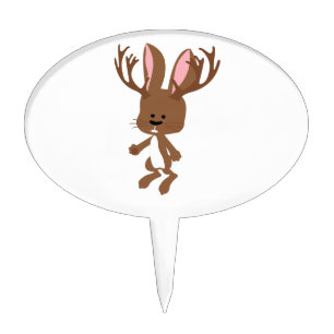 Cute Jackalope Cake Topper