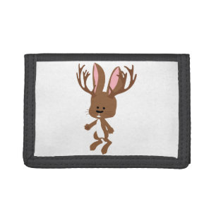 Cute Jackalope Trifold Wallet