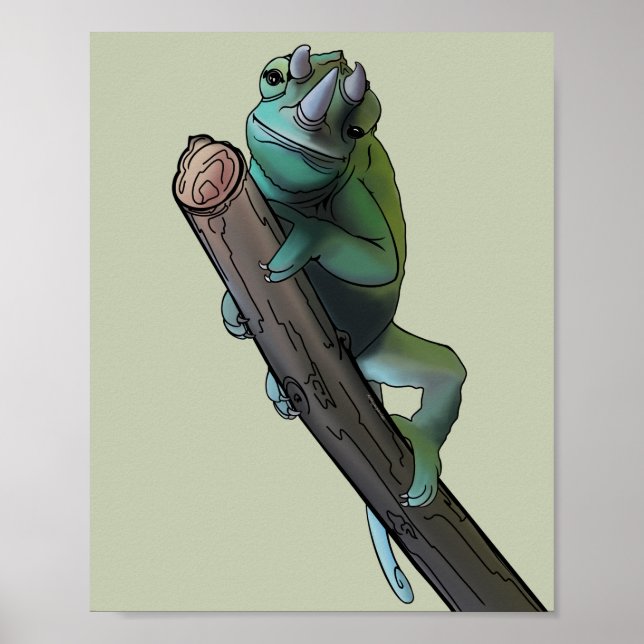 Cute Jackson’s Chameleon Poster (Front)
