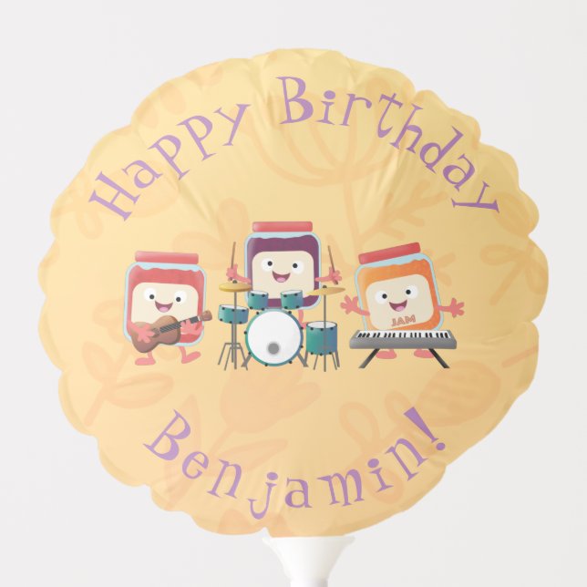 Cute jam session cartoon musician humour balloon (Front)