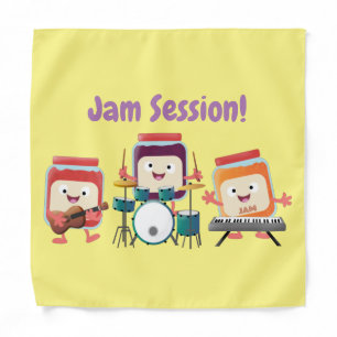 Cute jam session cartoon musician humour bandana