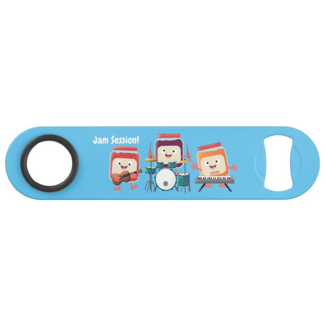 Cute jam session cartoon musician humour bar key (Front (Horizontal))