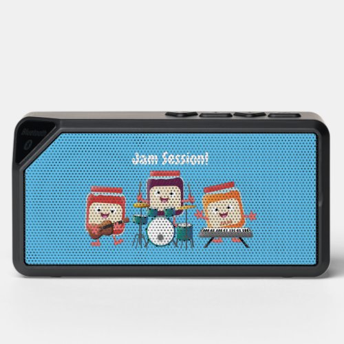 Cute jam session cartoon musician humour bluetooth speaker