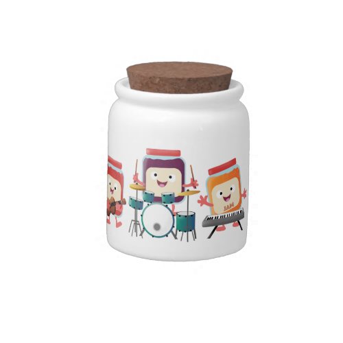 Cute jam session cartoon musician humour candy jar