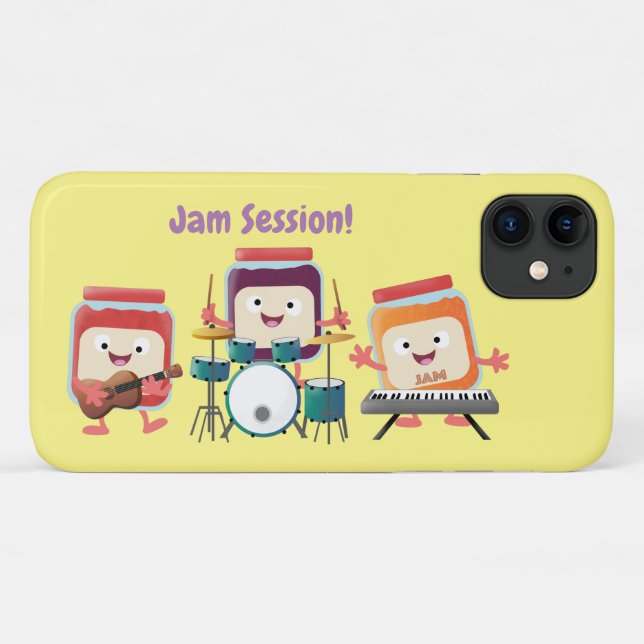 Cute jam session cartoon musician humour Case-Mate iPhone case (Back (Horizontal))