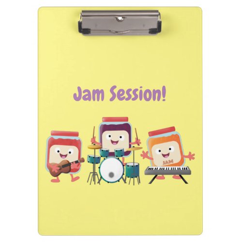 Cute jam session cartoon musician humour clipboard
