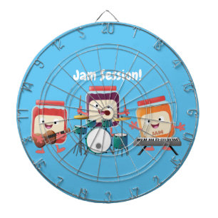 Cute jam session cartoon musician humour dart board