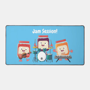 Cute jam session cartoon musician humour desk mat