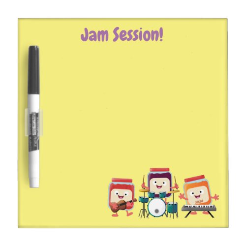 Cute jam session cartoon musician humour dry erase board