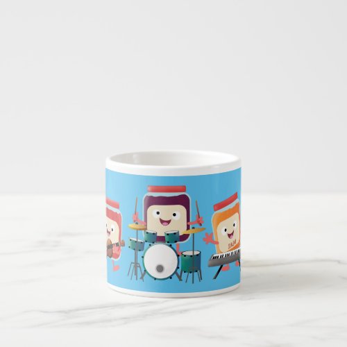 Cute jam session cartoon musician humour espresso cup