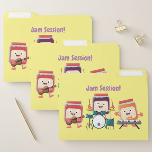 Cute jam session cartoon musician humour file folder