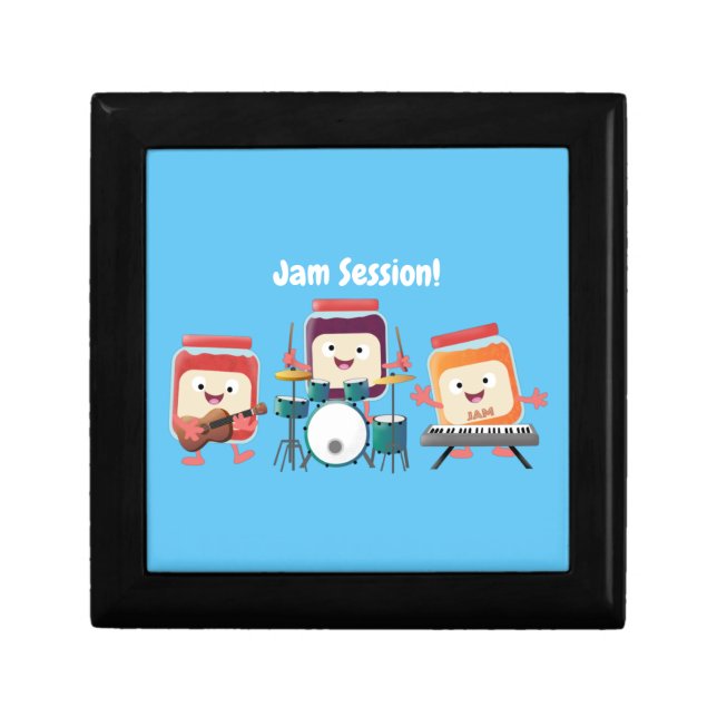 Cute jam session cartoon musician humour gift box (Front)
