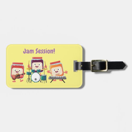 Cute jam session cartoon musician humour luggage tag