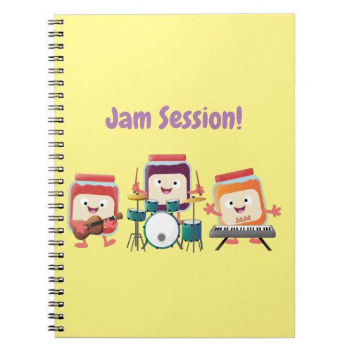 Cute jam session cartoon musician humour notebook