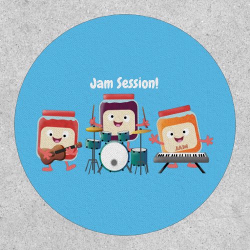 Cute jam session cartoon musician humour patch