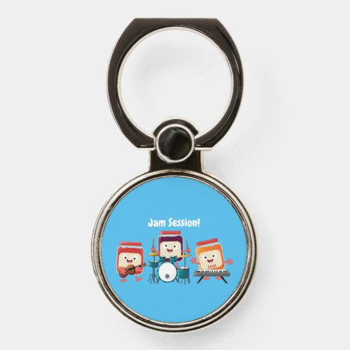 Cute jam session cartoon musician humour phone ring stand