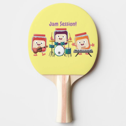 Cute jam session cartoon musician humour ping pong paddle