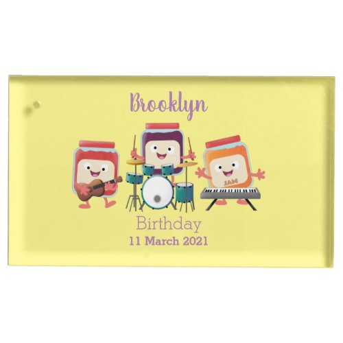Cute jam session cartoon musician humour place card holder