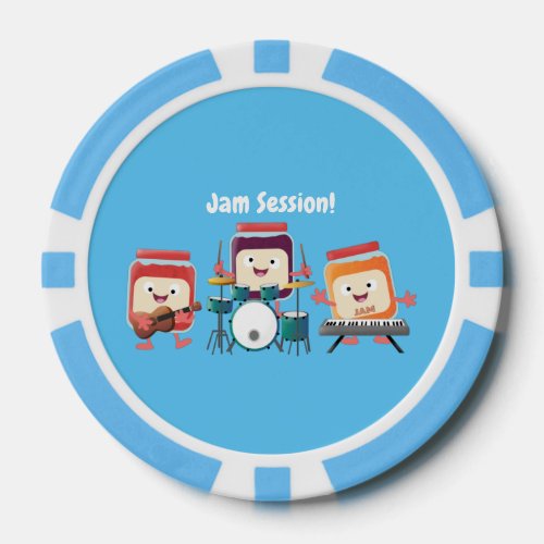 Cute jam session cartoon musician humour poker chips